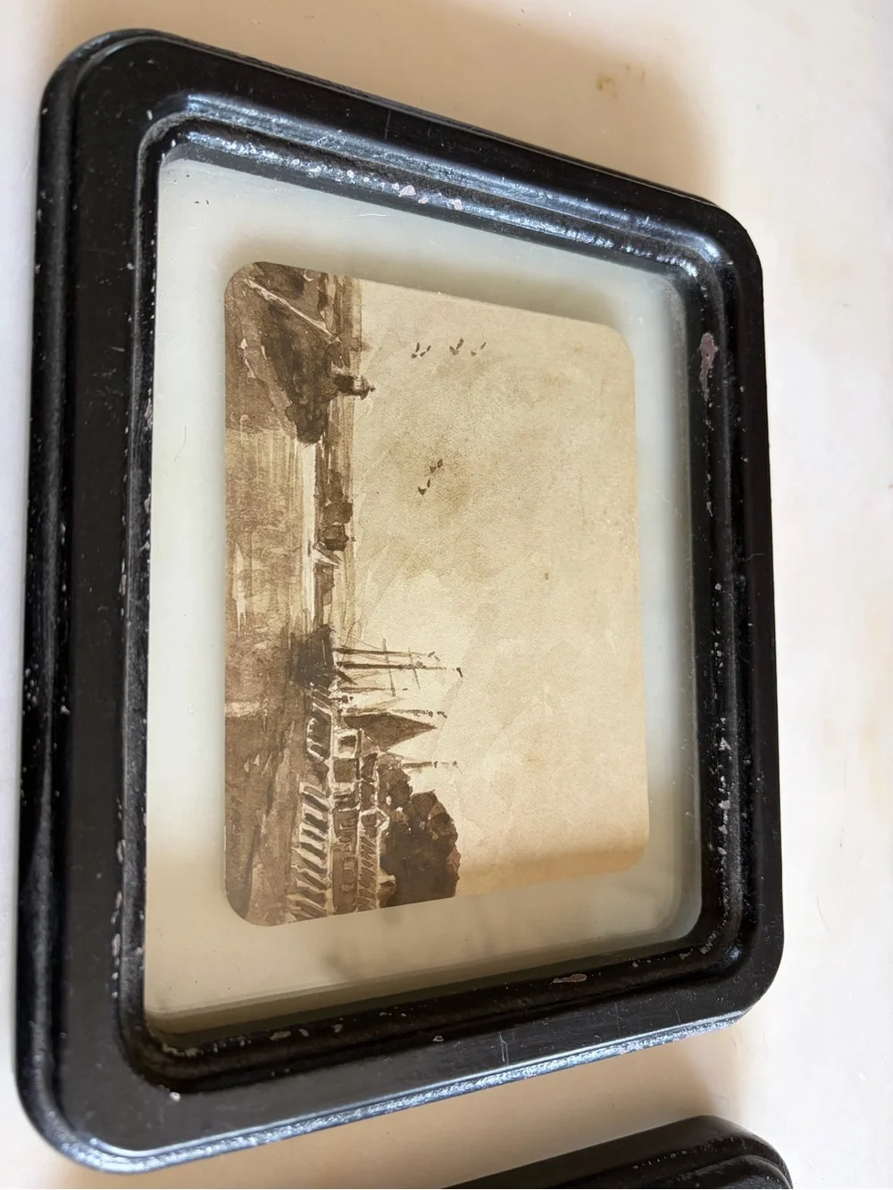Classic Black Square Floating Photo Frames - Set of 4